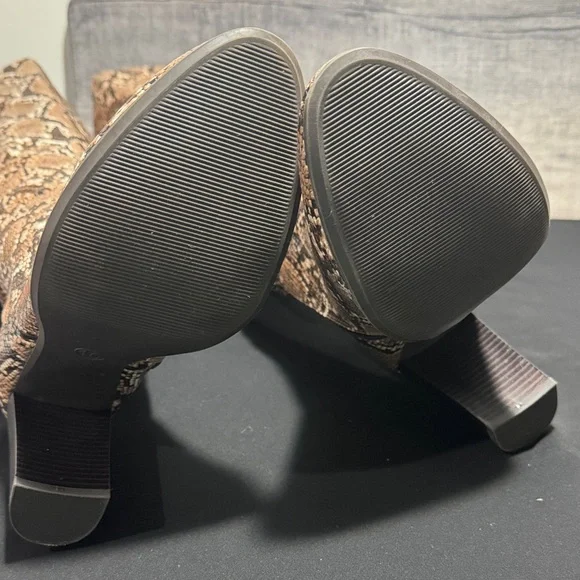 a new day Tan Snake-Print Over-the-Knee Boots - Picture 8 of 8